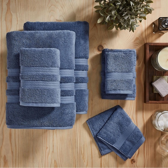 NEW Member's Mark Hotel Premier Towel Set- Indigo (Partial Set) - Picture 12 of 12